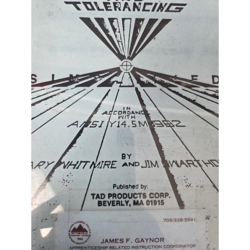 Geometric Dimensioning and Tolerancing Workbook 1984